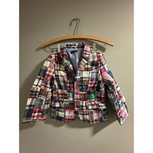 Crewcuts Kids Plaid Patchwork Blazer - Red, Green, Blue, White